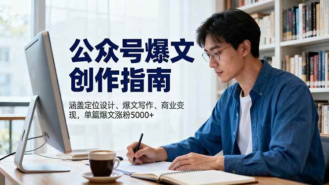 (16380期)公众号爆文创作指南,涵盖定位设计+爆文写作+商业变现,单篇爆文涨粉5000+-来友网创