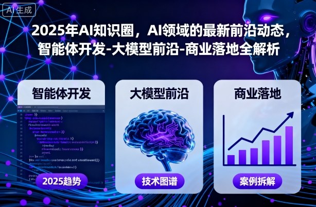 2025年AI知识圈,AI领域的最新前沿动态,智能体开发-大模型前沿-商业落地全解析-来友网创