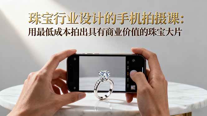 (16385期)珠宝行业设计的手机拍摄课:用最低成本拍出具有商业价值的珠宝大片!-来友网创