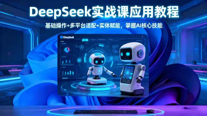 (16391期)DeepSeek实战课应用教程、基础操作+多平台适配+实体赋能,掌握AI核心技能-来友网创