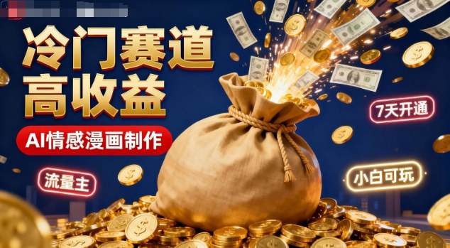 公众号冷门赛道,用AI做情感漫画,7天开通流量主,操作简单,小白可玩-来友网创
