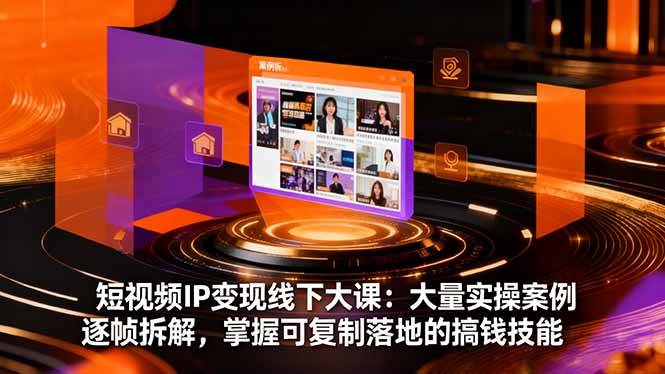 (16410期)短视频IP变现线下大课:大量实操案例逐帧拆解,掌握可复制落地的搞钱技能-来友网创