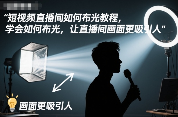 短视频直播间如何布光教程,学会如何布光,让直播间画面更吸引人-来友网创