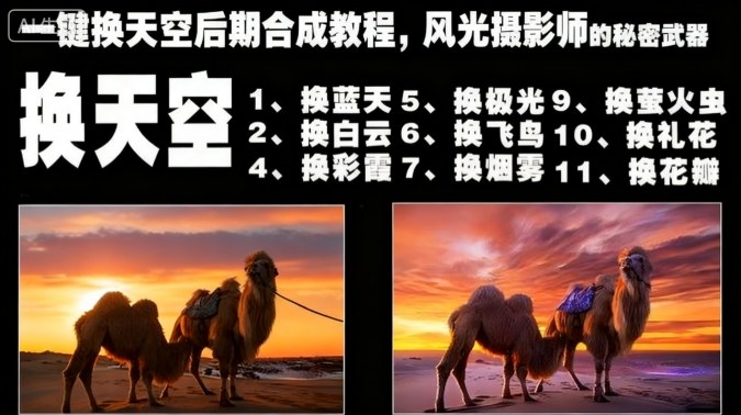 一键换天空后期合成教程,风光摄影师的秘密武器-来友网创