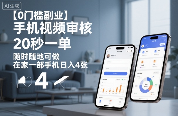 【0门槛副业】手机视频审核,20秒一单,随时随地可做,在家一部手机日入4张【揭秘】-来友网创