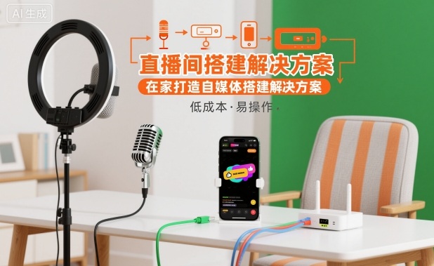 直播间搭建解决方案,在家打造自媒体搭建解决方案-来友网创