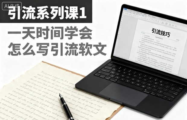 引流系列课1,一天时间学会怎么写引流软文-来友网创