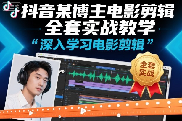 抖音某博主电影剪辑全套实战教学,深入学习电影剪辑-来友网创