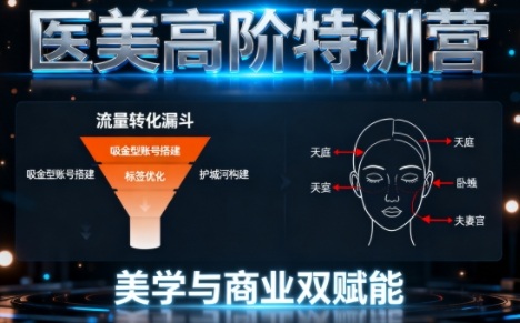 0-1000W医美高阶特训营课程,美学与商业双赋能-来友网创