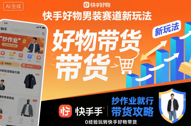 快手好物男装赛道新玩法,抄作业就行,0经验玩转快手好物带货-来友网创