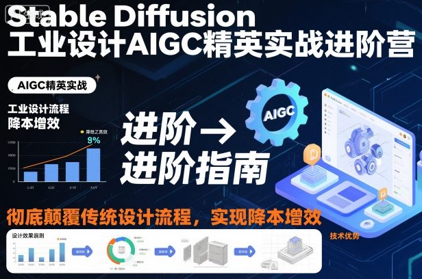 Stable Diffusion工业设计AIGC精英实战进阶营,彻底颠覆传统设计流程,实现降本增效-来友网创