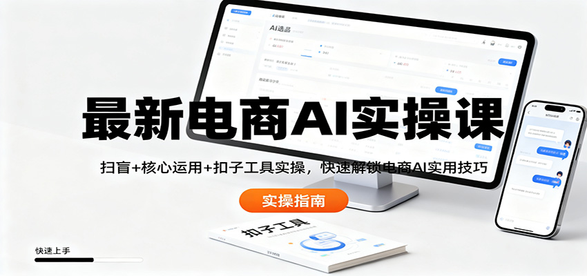最新电商AI实操课:扫盲+核心运用+扣子工具实操,快速解锁电商AI实用技巧-来友网创