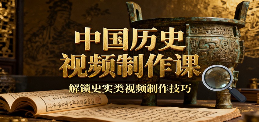 中国历史视频制作课:疆域地图集+参考文案+练习素材,解锁史实类视频制作技巧-来友网创