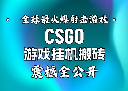 【年底大揭秘】基于全球最火爆的射击CSGO游戏挂G搬砖,日入5张+,震撼公开-来友网创