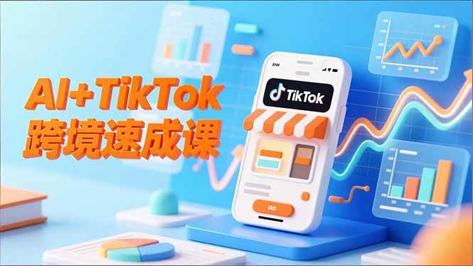 (16745期)AI+TikTok跨境速成课,智能翻译、店铺定位、流程拆解,7天高效上线运营-来友网创