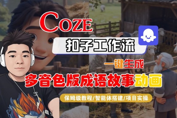 Coze扣子智能体工作流一键生成“多音色版成语故事“动画,全流程保姆级教学-来友网创