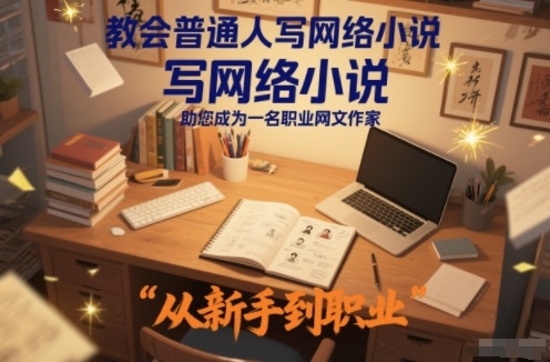 教会普通人写网络小说,助您成为一名职业网文作家-来友网创
