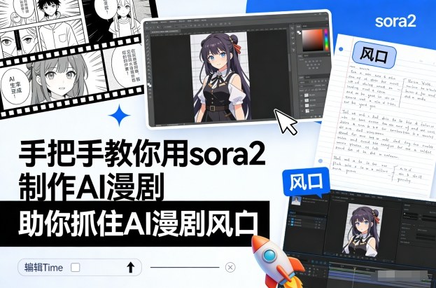 手把手教你用sora2制作AI漫剧,助你抓住AI漫剧风口-来友网创
