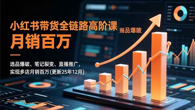 (16842期)小红书带货全链路高阶课,选品爆破、笔记裂变、直播推广,实现多店月销百万(更新25年12月)-来友网创