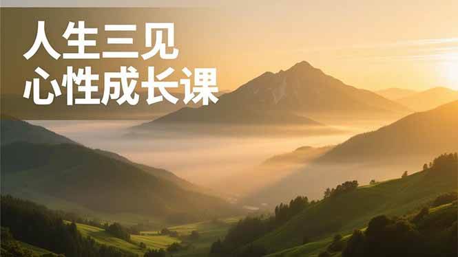 (16897期)人生三见心性成长课,见天地众生自己,搞透人性安顿身心,活出清晰自我,内在富足无价-来友网创