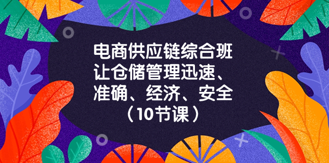 （8246期）电商-供应链综合班，让仓储管理迅速、准确、经济、安全！（10节课）-来友网创