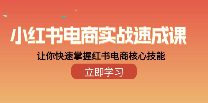 小红书电商实战速成课，让你快速掌握红书电商核心技能（28课）-来友网创