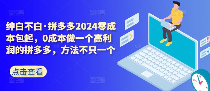 拼多多2024零成本包起，0成本做一个高利润的拼多多，方法不只一个-来友网创