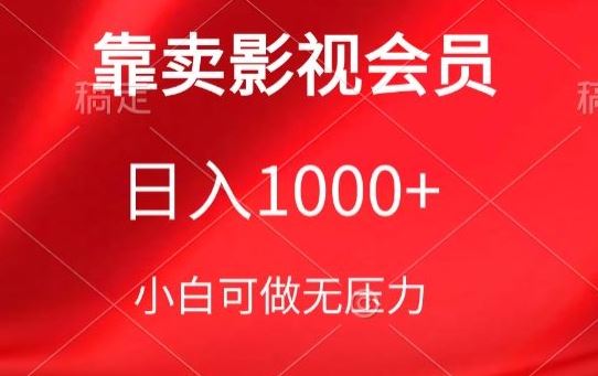 靠卖影视会员，日入1000+，落地保姆级教程，新手可学【揭秘】-来友网创