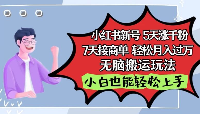 小红书影视泥巴追剧5天涨千粉，7天接商单，轻松月入过万，无脑搬运玩法【揭秘】-来友网创