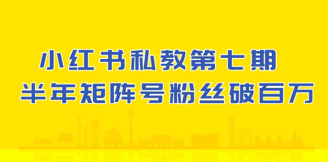 小红书私教第七期，小红书90天涨粉18w，1周涨粉破万 半年矩阵号粉丝破百万-来友网创