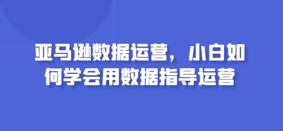 亚马逊数据运营，小白如何学会用数据指导运营-来友网创