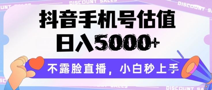 抖音手机号估值，日入5000+，不露脸直播，小白秒上手【揭秘】-来友网创