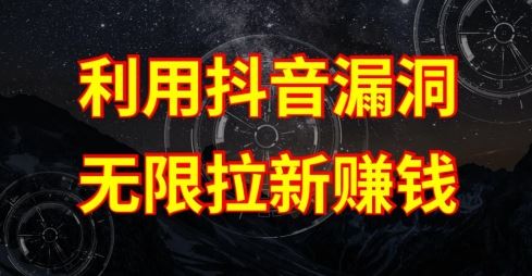 利用抖音链接漏洞，无限拉新赚钱【漏洞原理+操作流程】【揭秘】-来友网创