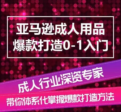 亚马逊成人用品爆款打造0-1入门，系统化讲解亚马逊成人用品爆款打造的流程-来友网创