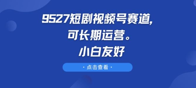 9527短剧视频号赛道，可长期运营，小白友好【揭秘】-来友网创