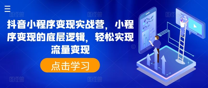 抖音小程序变现实战营，小程序变现的底层逻辑，轻松实现流量变现-来友网创