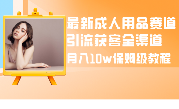 （8309期）最新成人用品赛道引流获客全渠道，月入10w保姆级教程-来友网创