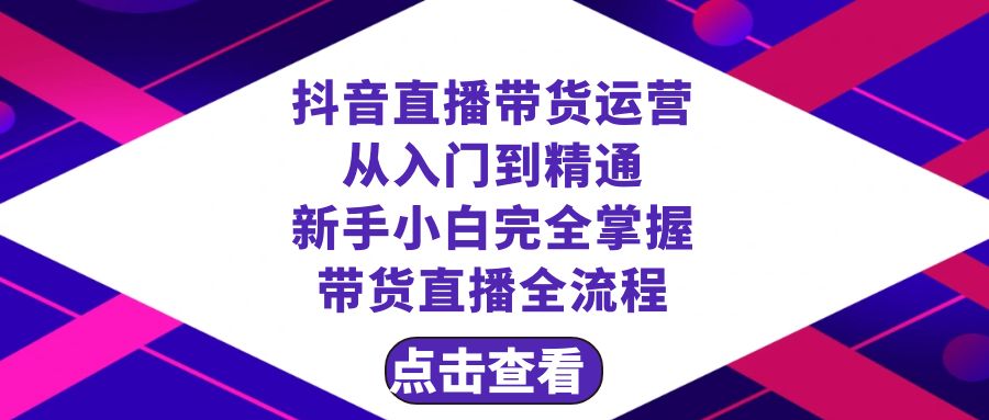 （8305期）抖音直播带货 运营从入门到精通，新手完全掌握带货直播全流程（23节）-来友网创