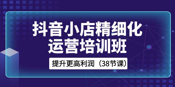 （8391期）抖音小店-精细化运营培训班，提升更高利润（38节课）-来友网创