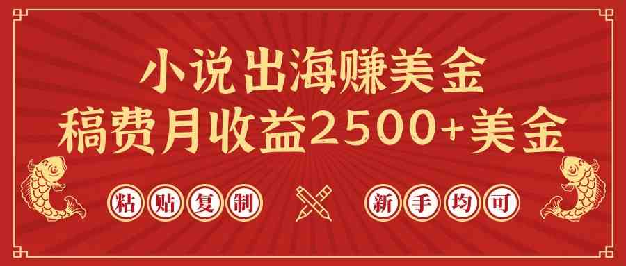 （9765期）小说出海赚美金，稿费月收益2500+美金，仅需chatgpt粘贴复制，新手也能玩转-来友网创