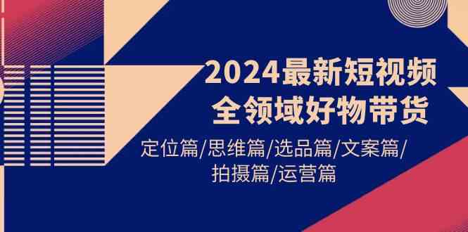 （9818期）2024最新短视频全领域好物带货 定位篇/思维篇/选品篇/文案篇/拍摄篇/运营篇-来友网创