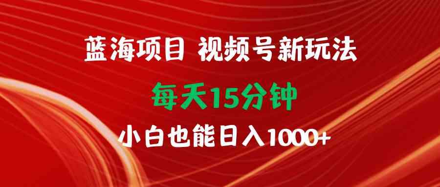 （9813期）蓝海项目视频号新玩法 每天15分钟 小白也能日入1000+-来友网创