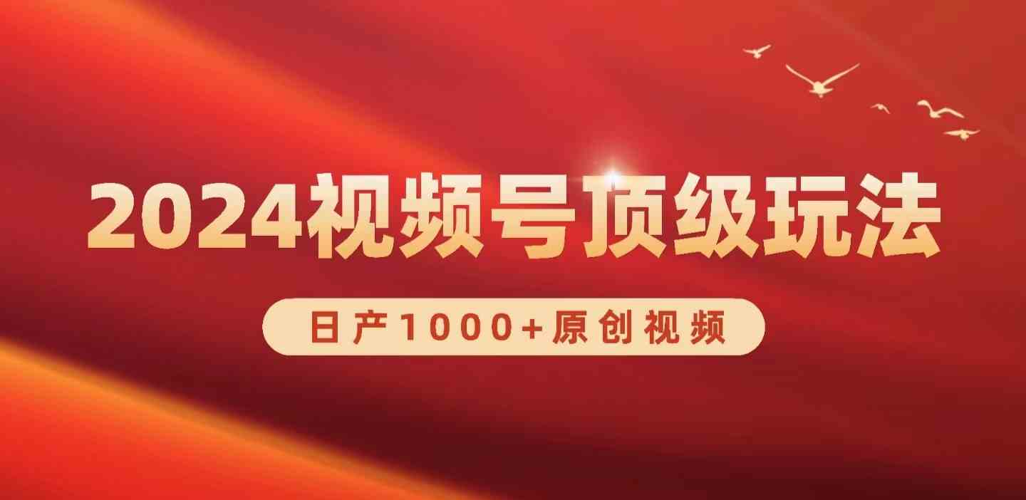 （9905期）2024视频号新赛道，日产1000+原创视频，轻松实现日入3000+-来友网创