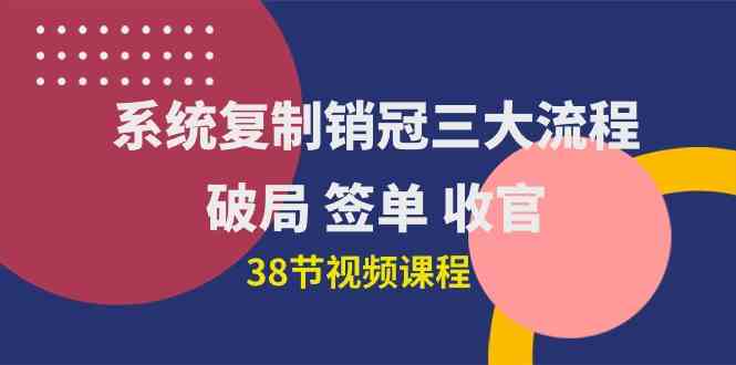 （10171期）系统复制 销冠三大流程，破局 签单 收官（38节视频课）-来友网创