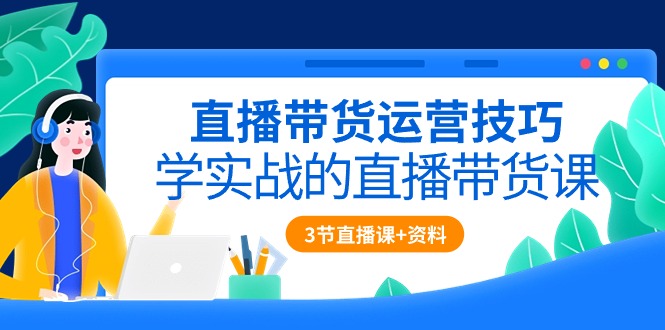 （10229期）直播带货运营技巧，学实战的直播带货课（3节直播课+配套资料）-来友网创