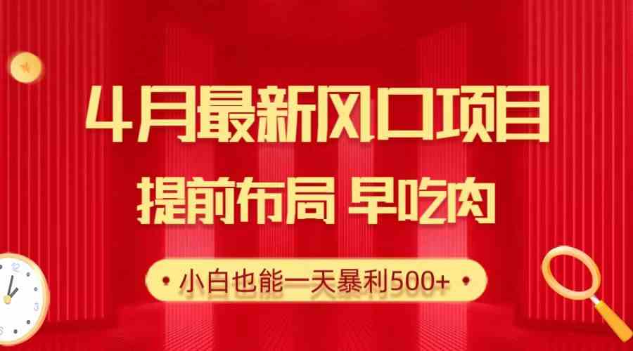 （10137期）28.4月最新风口项目，提前布局早吃肉，小白也能一天暴利500+-来友网创