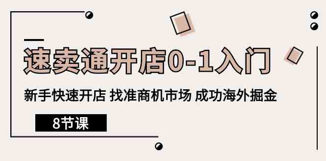 （10126期）速卖通开店0-1入门，新手快速开店 找准商机市场 成功海外掘金（8节课）-来友网创