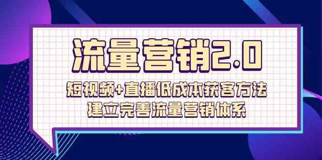 （10114期）流量-营销2.0：短视频+直播低成本获客方法，建立完善流量营销体系（72节）-来友网创