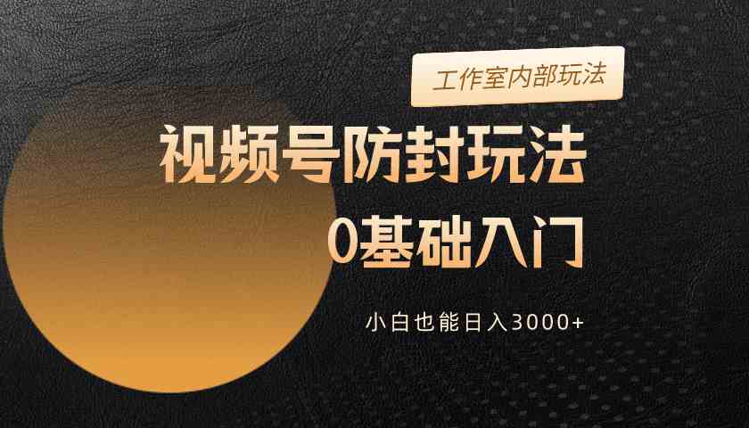 （10107期）2024视频号升级防封玩法，零基础入门，小白也能日入3000+-来友网创