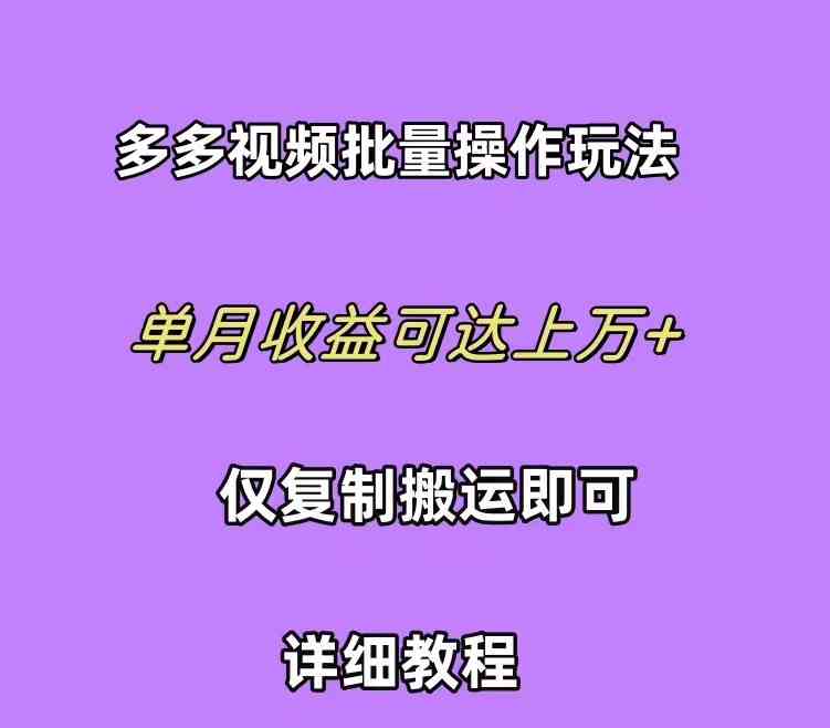 （10029期）拼多多视频带货快速过爆款选品教程 每天轻轻松松赚取三位数佣金 小白必…-来友网创